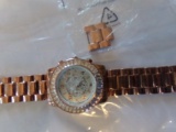 Ladies Rose Gold Color Watch w/ C2 Bezel, Says Sofia Vigera - Real?? w/ Ext