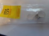 (1) White Gold Like Ring w/ (2) C2/Diamond Stones? and (1) Silver Ladies Ri