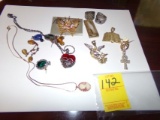 Charm Bracelet, Asst. Pendants, Rings & (1) Necklace