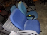 (3) Blue Office Chairs