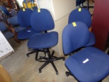 (4) Blue Office Chairs, (4x Bid Price)