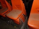 (8) Orange Plastic Student's Chairs (8x Bid Price)