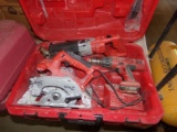Milwaukee Cordless Set, Recip Saw, Circ Saw, and a Drill, w/ Charger, No Ba