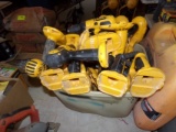 Large Tote, Huge Qty of Dewalt Cordless Tools, No Batteries