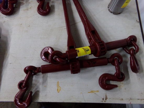 (2) New 3/8'' - 5/16'' Ratchet Binders, (2x Bid Price)