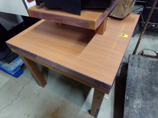 2 Tier Store Display Table, Wood