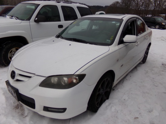 2008 Mazda 3, White, Auto, Leather, Sunroof, Heated Seats, Power Windows, 1