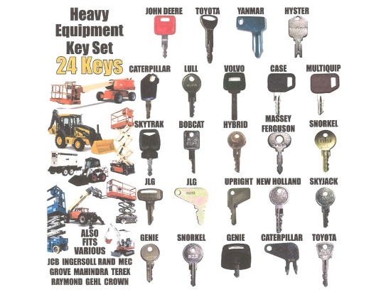 Heavy Equipment Key Set, (24) Keys Included