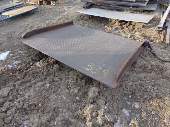 5' Steel Dock Plate with Side Guards
