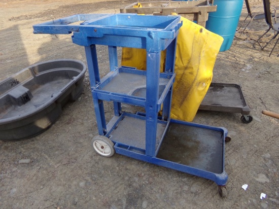 Blue Rubbermaid House Keeping Cart