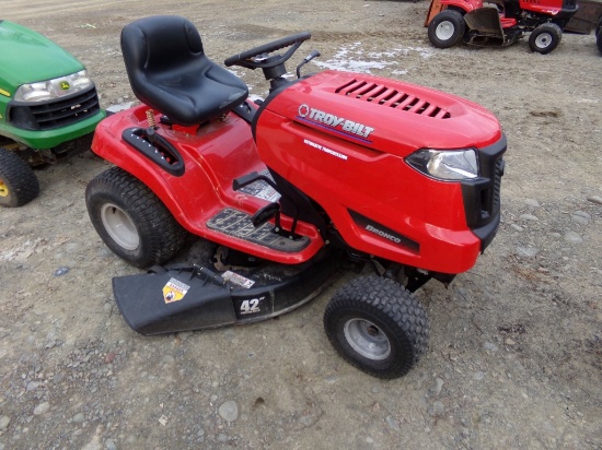 Troy Bilt Bronco Riding Mower, 42'' Deck, Kohler 18HP Engine, Runs & Drives