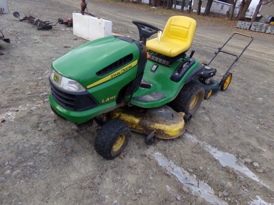JD LA 145 w/ 48'' Deck, VTwin Engine, No Spark, Not Running, S/N 054378