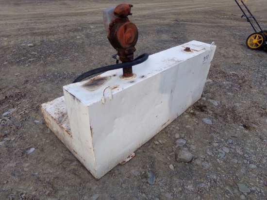 105 Gallon L Shaped Fuel Tank with Hand Crank, Gas Boy Pump