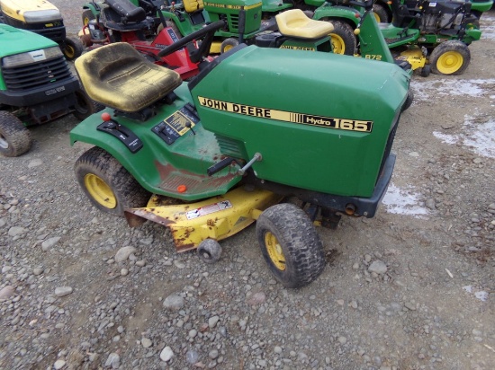 JD Hydro 165, FB460V Engine, 38'' Deck, No Hr Meter, Runs & Drives with Jum