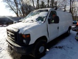 2008 Ford E-150 Cargo Van, White, Auto, 194,545 Miles, VIN# 1FTNE14W28DB614