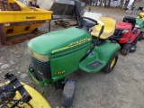 JD LX277 Riding Mower, 42'' Deck, and 42'' Snow Blower, S/N Not Legible