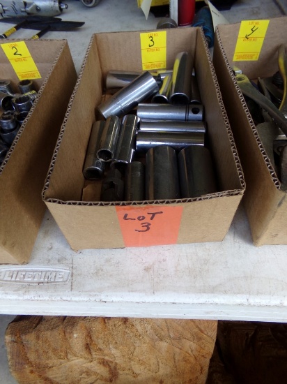 Small Box of Misc. Deep Well Sockets (Mostly 1/2 Drive)