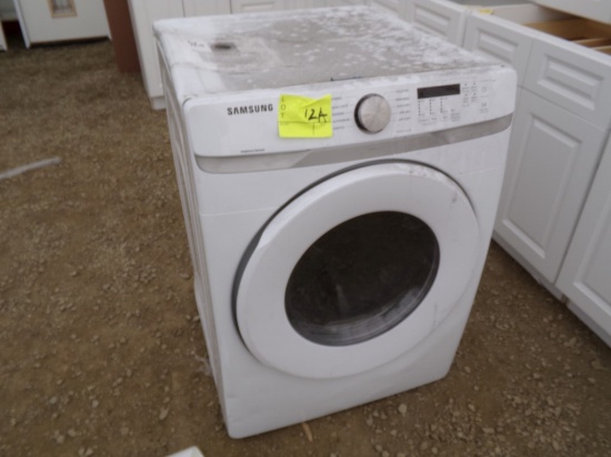 Samsung 7.5 Cu Ft Electric Dryer, Dented, Model #: DVE45T6000W, Sold As Is,
