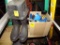 Rubber Boots, Size 12, Box of Flashlights and Tools