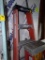 Red Werner, 6' Step Fiberglass Ladder