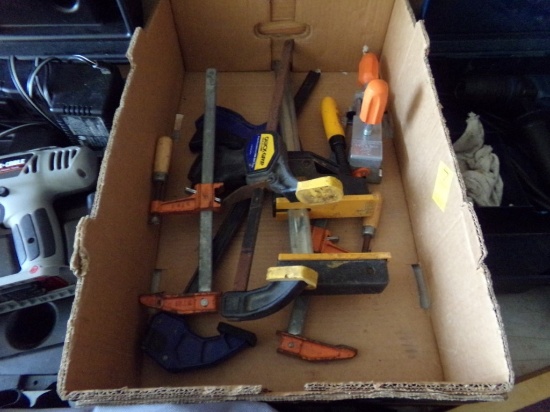 Box With Assorted Clamps For Wood Working.