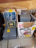 3 Electrical Boxes, 30 Amp Fusible Safety Switch and 2 Fuse Boxes