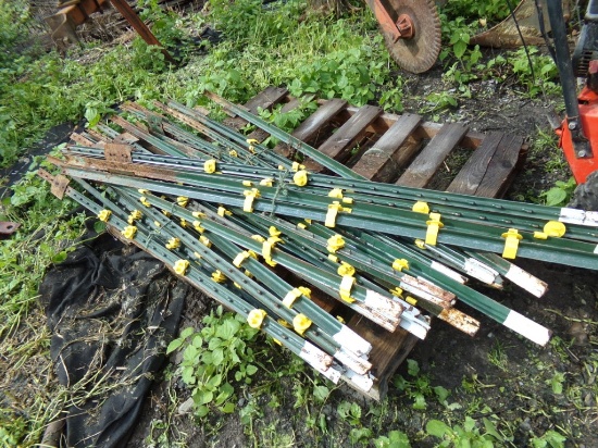 Approx. 25 Heavy Duty and Posts w/Electricity Fence Insulators