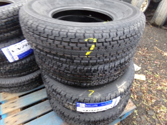 (4) New Niteour ST225-75-15 Trailer Tires - (4 X Bid Price)
