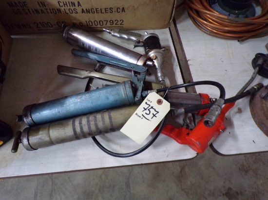 (4) Grease Guns-(2) Pneumatic, (2) Manual