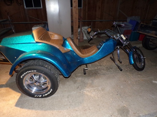 1982 Homemade Trike, Standard, Blue Flake, Volkswagen 4-Cylinder Engine, Vi