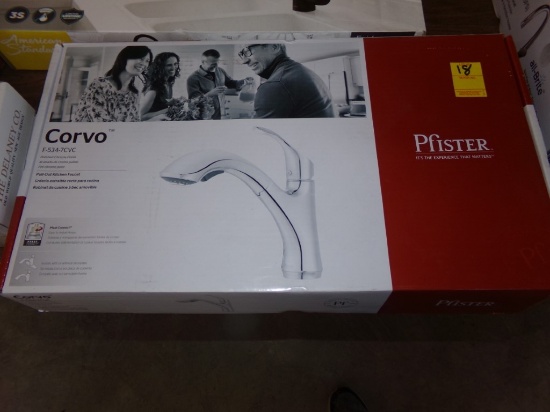 Pfister ''Corvo'' Pull Out Kitchen Faucet, Chrome Finish, NIB