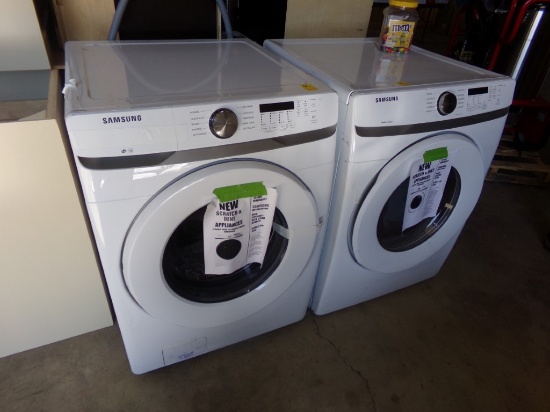 Samsung Front Loan Washer and Dryer, High Efficiency With Steam Washer With