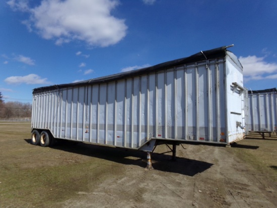 Corn Husker, 42' Grain Hopper Trailer, Bottom Unload, 1988, Needs Work