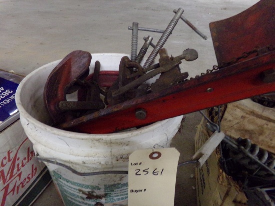Bucket Of C-Clamps & Tools (2561)