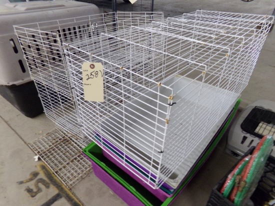 (6) White Rabbit Cages