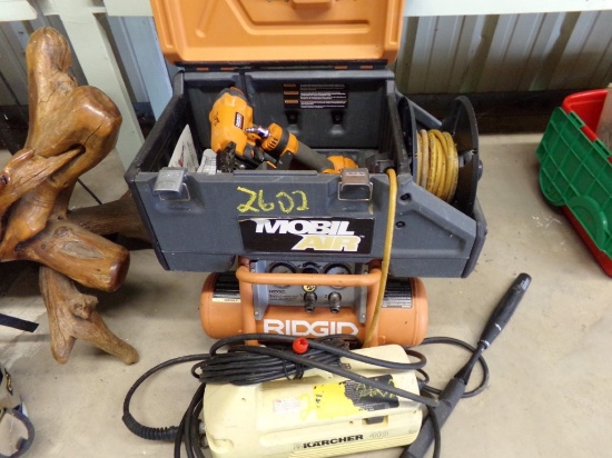 Rigid Mobil Air with (2) Nail  Guns -Karcher 40 Pressure Washer (2602)