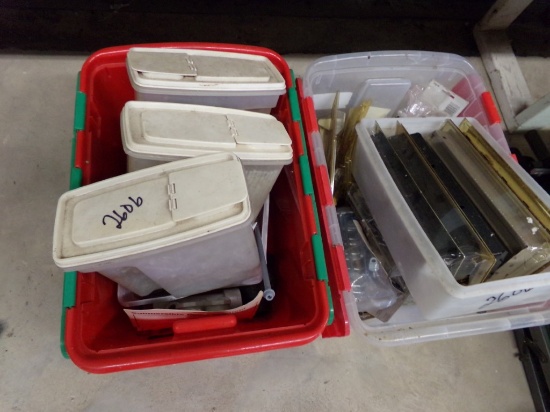 (2) Totes with nails and hardware (2606)