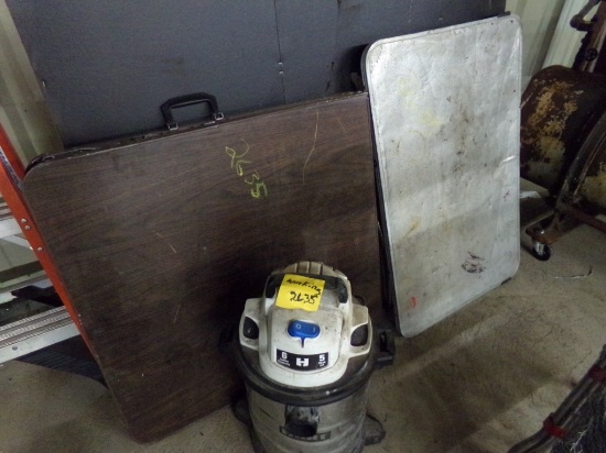 (2) Sheets of 3/4 inch plywood - (2) Tables - Vacuum (2635)