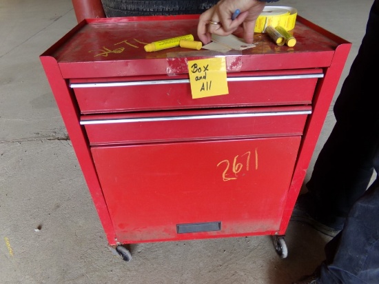 Red Rolling Tool Box (2671)