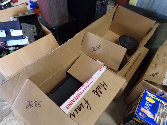 (3) Boxes of Speakers and a Woofer (2685)