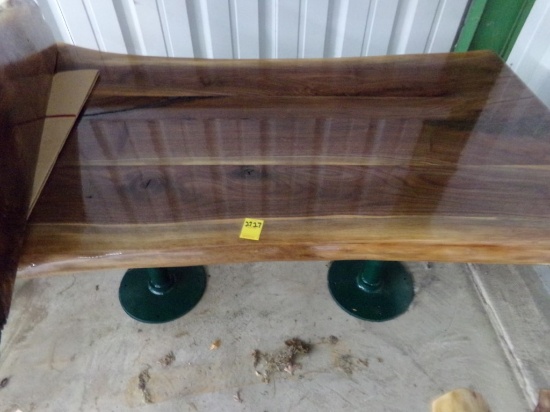 Handmade Walnut Dining Room Tale w/Steel Base