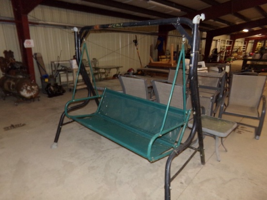 Pation Set w/Cushions, Swing, (6) Chairs, (2) Tables