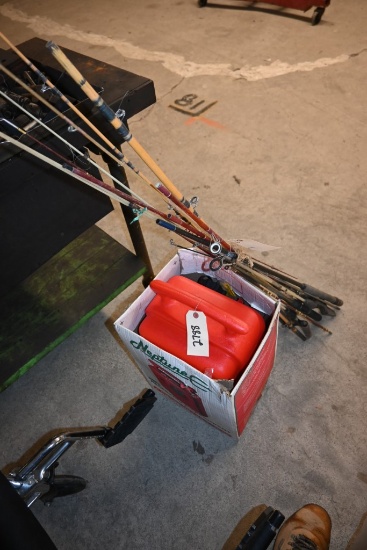 Fuel Tank, Grp of Fishing Rods