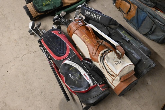 (3) Sets of Golf Clubs With Bags (2803)