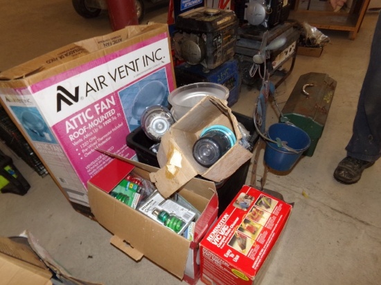 Remington Carpet Cleaner, Water Filters RoofVent Fan, Light Bulbs, Metal Pl
