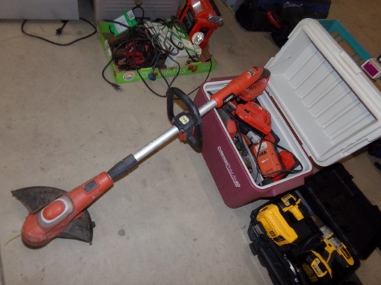 Black and Decker Tools in Cooler with String Trimmer (#2853)