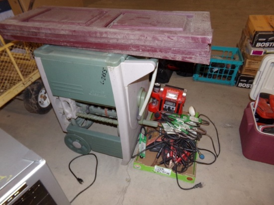 Hose Reel, Shutters, Box of V Belts , Jumper Box (#2855)