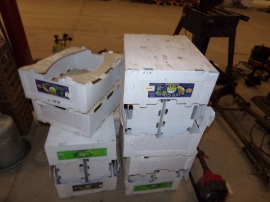Group of Plastic Core Produce Boxes (#2878)