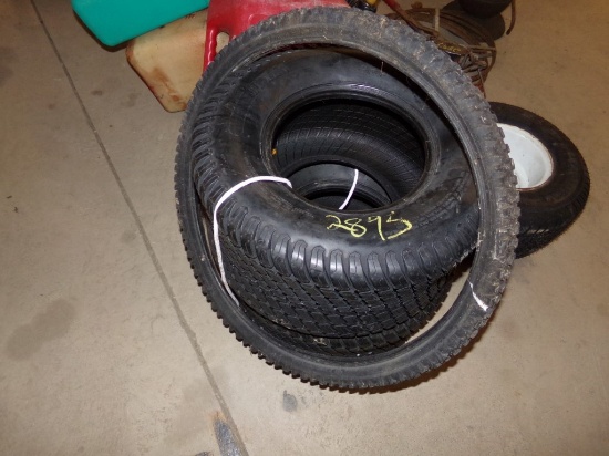 (2) New 22X11X10 Lawn Tractor Tires and Bicycle Tire (#2895)