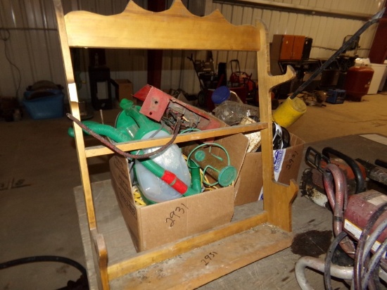 ( 20) Boxes of Hardware, Tools and Gun Rack (#2931)